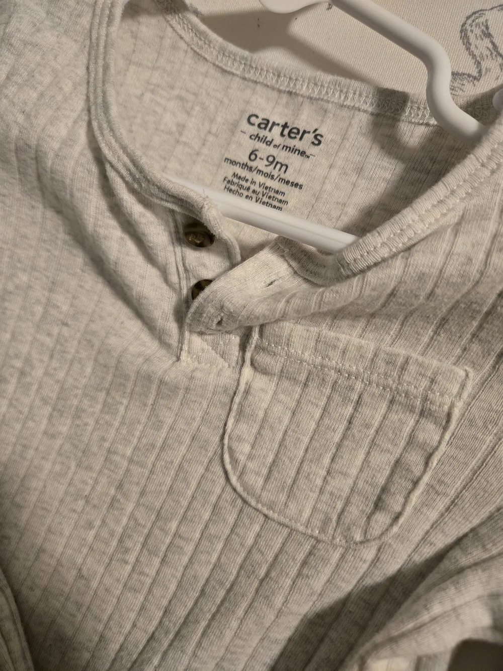 Carter's Heather Light Gray Ribbed 2-Piece Pj And Lounge Set